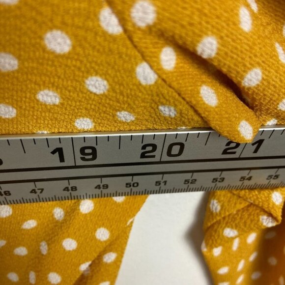 Como Vintage Bohemian Mustard Yellow Polka Dot Summer Dress Size‎ XL Sundress - Picture 12 of 16